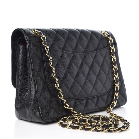 chanel caviar jumbo double flap price|CHANEL Caviar Quilted Jumbo Double Flap Black.